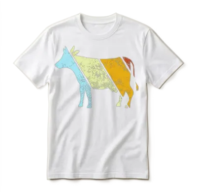 Cow Retro Unisex T-Shirt - White