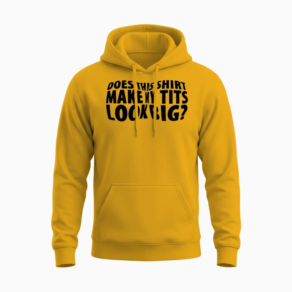 Big Tits Funny Unisex Hoodie in Gold