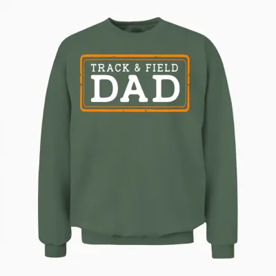 Athlete Track and Field Dad Unisex Sweatshirt - Military Green