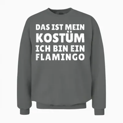 Funny Flamingo Costume Outfit Carnival Halloween Unisex Sweatshirt - Graphite Heather