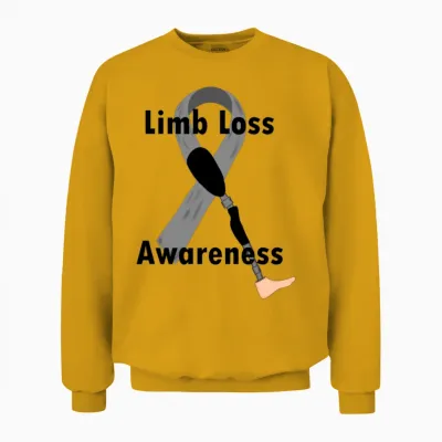 Limb Loss Awareness Ribbon Unisex Sweatshirt - Gold