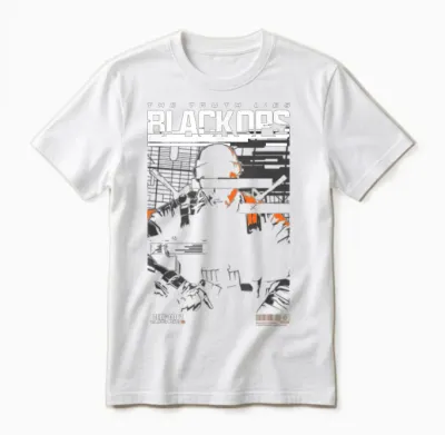 Call of Duty the Truth Lies Black Ops Silhouette Chest Logo T-Shirt, Black, S Unisex T-Shirt - White