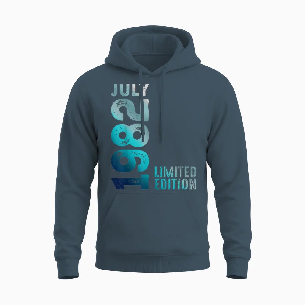 Juillet 1982 Année 1982 Vintage 1982 Rétro 1982 édition Limitée Unisex Hoodie in Dark Heather