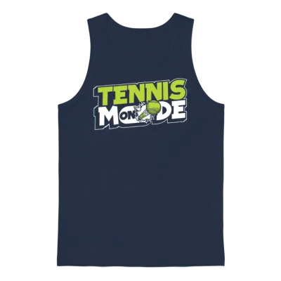 Tennis Mode on Professional Lover Player Trainer Unisex Tank Top - Navy