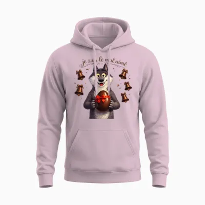 Le Loup Le Mal Aimé Easter Egg and Bells Chocolate Unisex Hoodie - Light Pink
