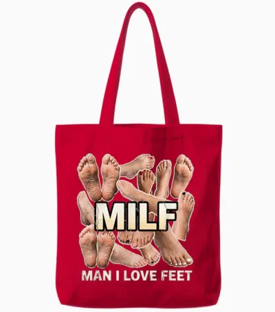 Lustiges Tshirt Fußfetisch Fuß Fetisch Gen Z Witzig Humor Tote Bags - Red