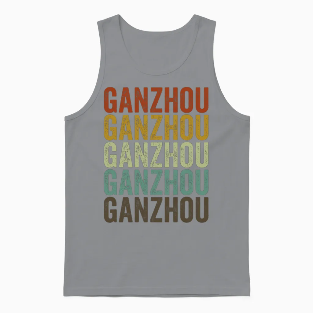 Ganzhou China Retro Vintage Unisex Tank Top - Sport Grey