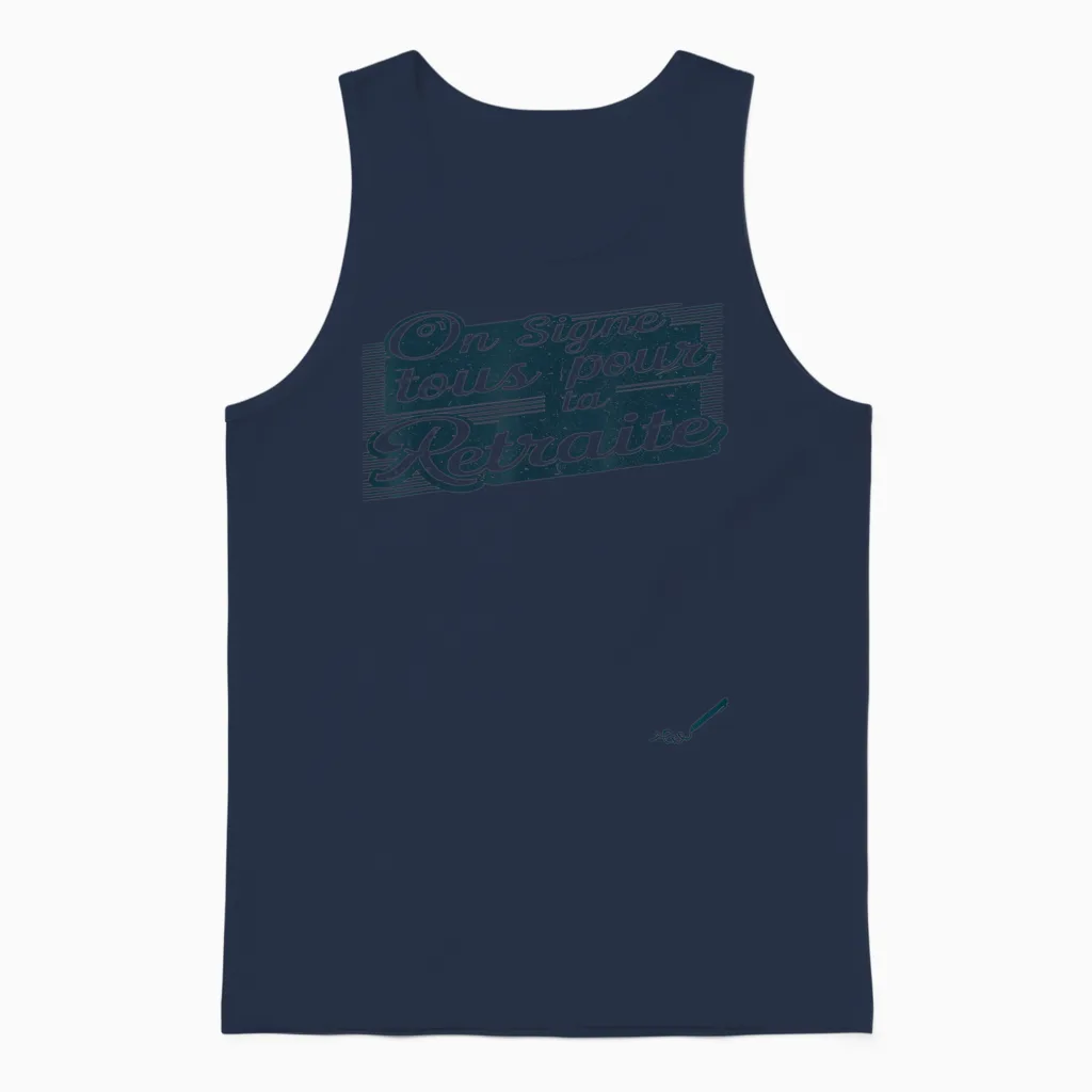 Retraite à Signer Et Dédicacer, Cadeau Départ à La Retraite Unisex Tank Top in Navy