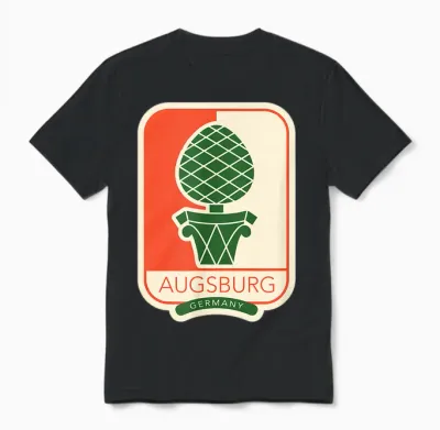 Augsburg – Germany T-Shirt, Black Unisex T-Shirt - Black