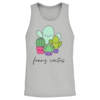 Funny Cactus, Plant Lover, Thanksgiving, Best Unisex Tank Top - Ash – 2