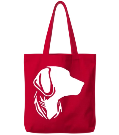 Dog Portrait for Proud Dog Owners Tote Bags - Red