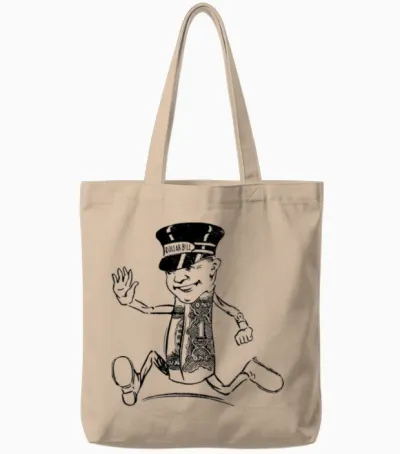 Dollar Bill Tote Bags - Natural