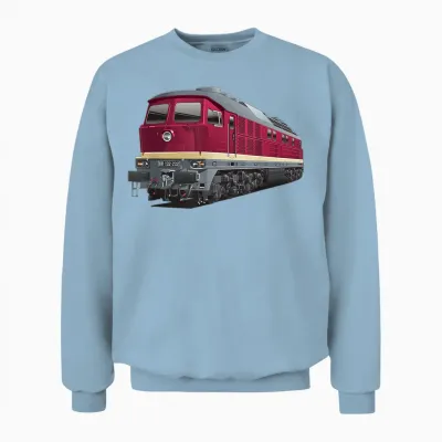 Ludmilla Model Railway Diesel Locomotive Br 132 Br 232 Unisex Sweatshirt - Light Blue