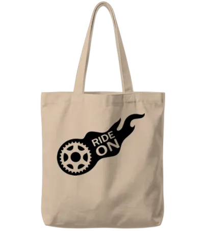 Ride On. Tote Bags - Natural