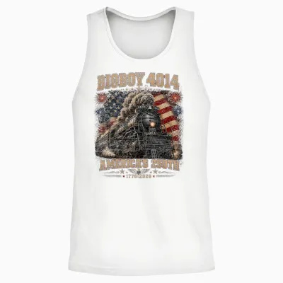 250th Anniversary Usa Big Boy 4014 Train Vintage Us Unisex Tank Top - White