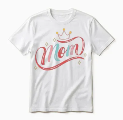 Mom / Colorful Graphic Design Unisex T-Shirt - White