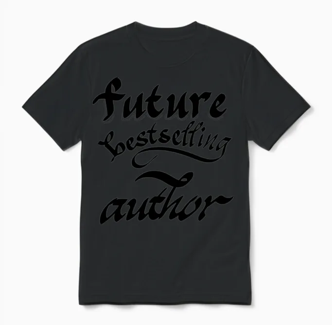 Future Bestselling Author Unisex T-Shirt in Black