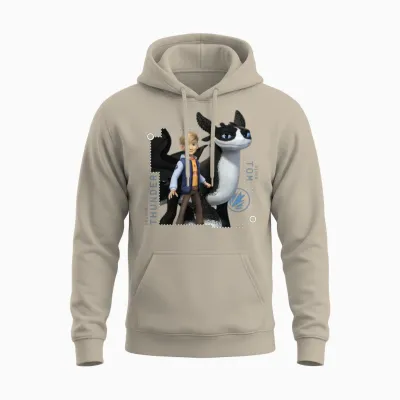 Dragons: the Nine Realms Tom and Thunder Unisex Hoodie - Sand