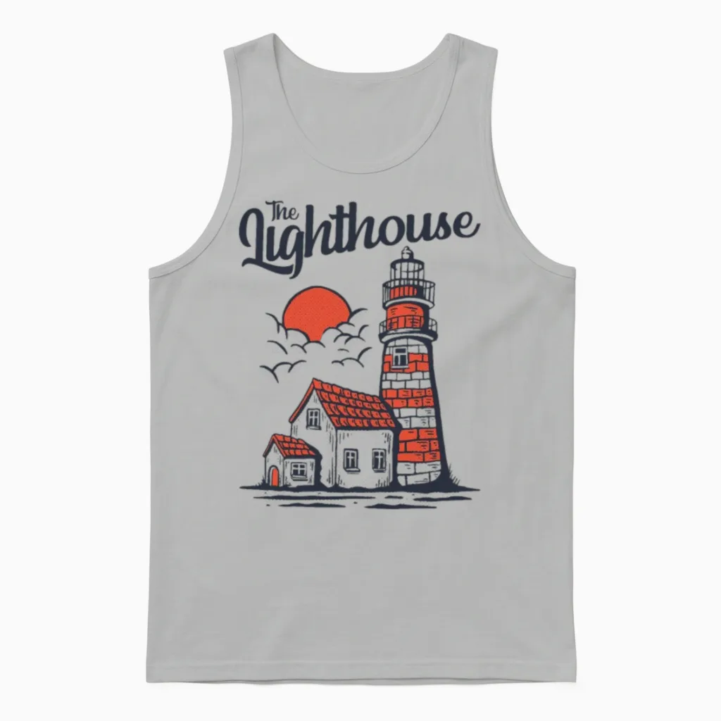 The Lighthouse Unisex Tank Top in Ash