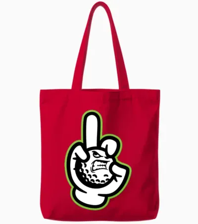 Finger Golf Funny Tote Bags - Red