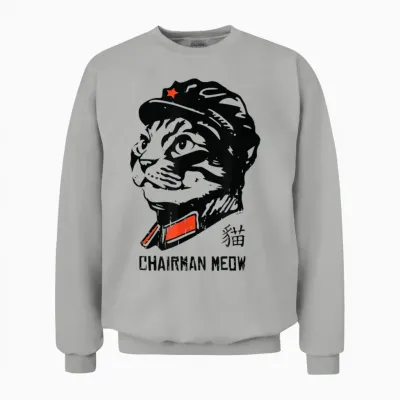 Süßes Katzen-T-Shirt Von Chairmans Love Boss Meow Police Unisex Sweatshirt - Ash