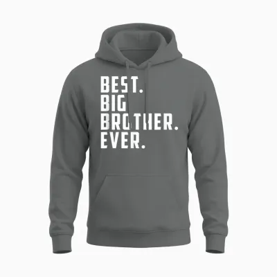 Best Big Brother Ever T-Shirt, Black, S Unisex Hoodie - Graphite Heather