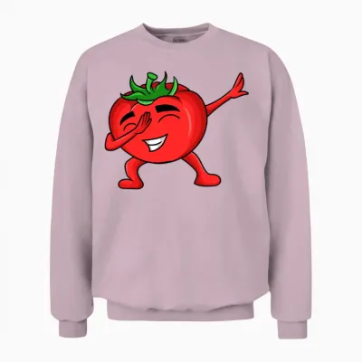 Funny Tomato Outfit Unisex Sweatshirt - Light Pink
