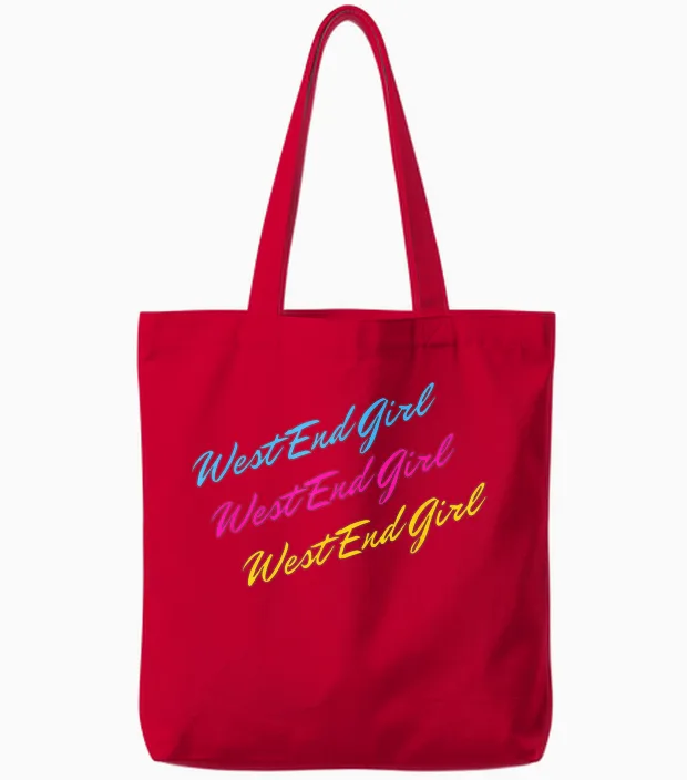 West End Girl Dans L'esthétique Rétro Tote Bags in Red