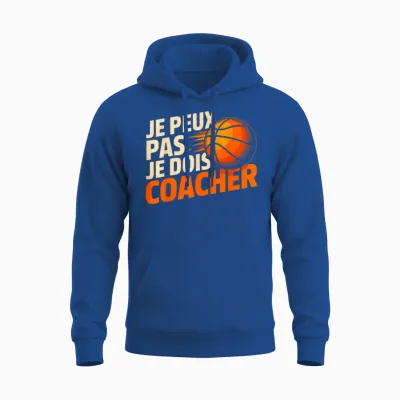 I Can't I Have to Coach Basket Coach Fans Unisex Hoodie - Royal