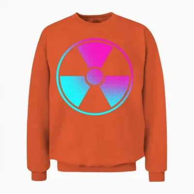 Funny Design Radioactive Unisex Sweatshirt - Orange