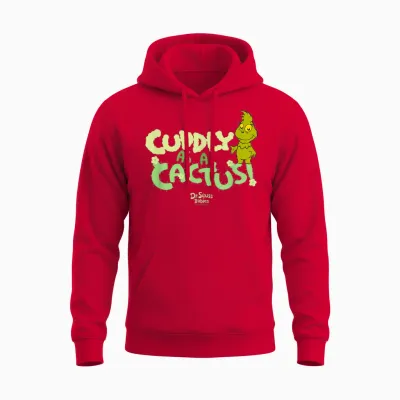 Dr.seuss Baby Grinch Cuddly as a Cactus Officially Licensed Unisex Hoodie - Red