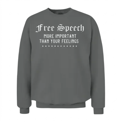 Free Speech Freedom First 1st Amendment Censorship Unisex Sweatshirt - Graphite Heather