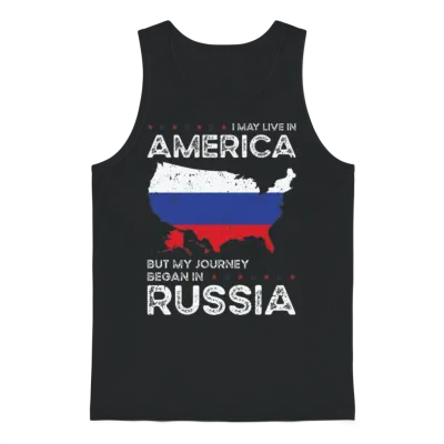 Born Russian Russia American Usa Citizenship Unisex Tank Top - Black