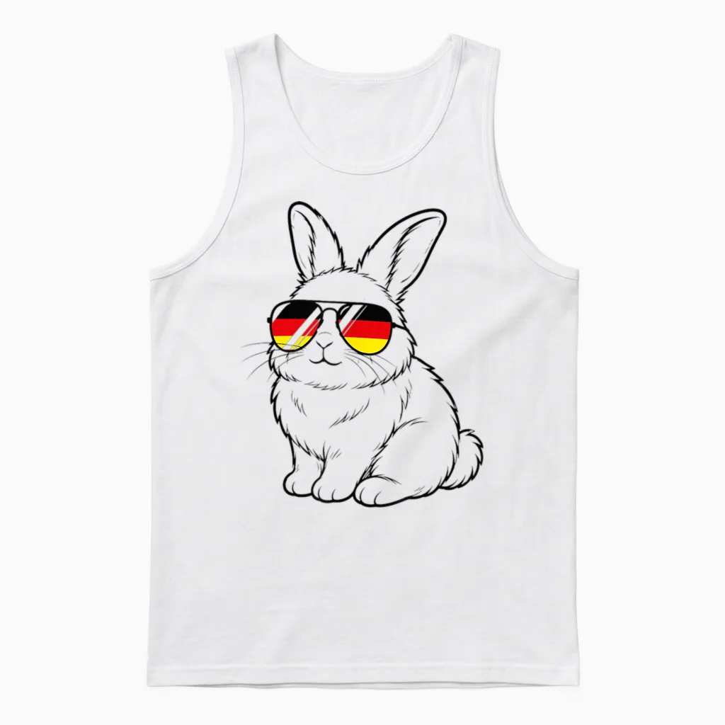 Deutsche Flagge Hase Deutsch Deutschland Hasen Unisex Tank Top in White