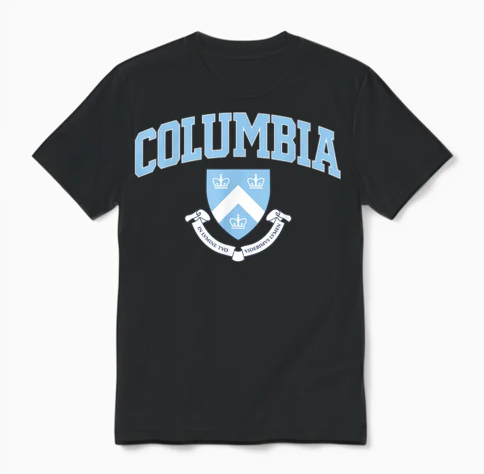 Columbia Classic Arch Over Crest Navy | Columbia T-Shirt, Blue, S Unisex T-Shirt in Black