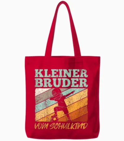 Kleiner Bruder Vom Schulkind Schule Schüler Schulstart Tote Bags - Red