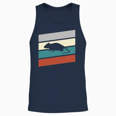Mouse Retro Unisex Tank Top - Navy