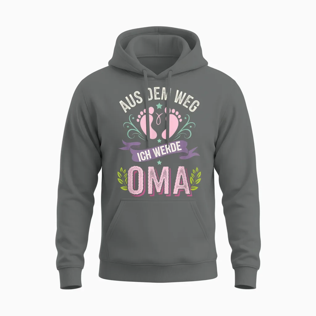 Aus Dem Weg Ich Werde Oma - Weg Oma Verkündung Unisex Hoodie in Graphite Heather