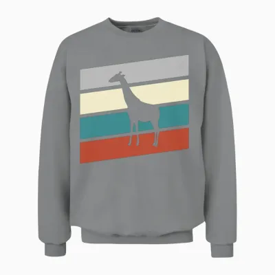 Giraffe Retro Unisex Sweatshirt - Sport Grey