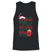 Its a Christmas Movies Watching and Hot Cocoa Unisex Tank Top - Black – 2