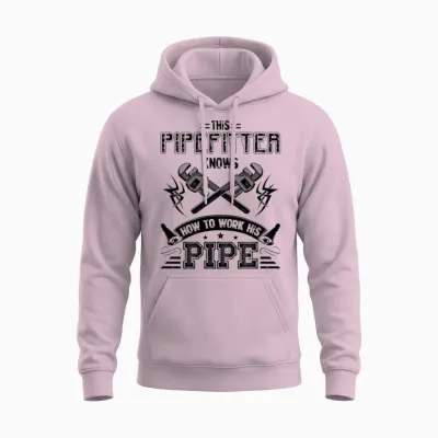This Pipefitter Knows Unisex Hoodie - Light Pink