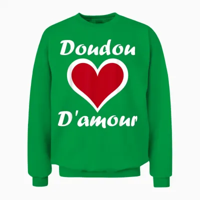 Chéri Nickname Doudou Father's Day Dad Love Comforter T-Shirt, Black, S Unisex Sweatshirt - Irish Green