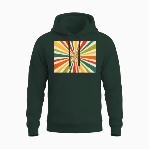 Retro Unisex Hoodie in Forest