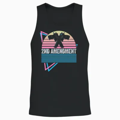 2nd Amendment Retro Unisex Tank Top - Black