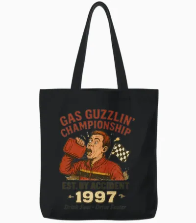 World Championship Gas Chugging Tote Bags - Black