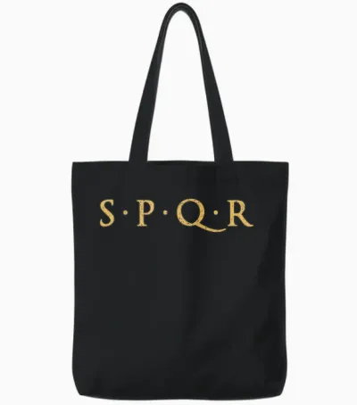Spqr Senatus Populus Que Romanus Römische Republik Rom Tote Bags - Black