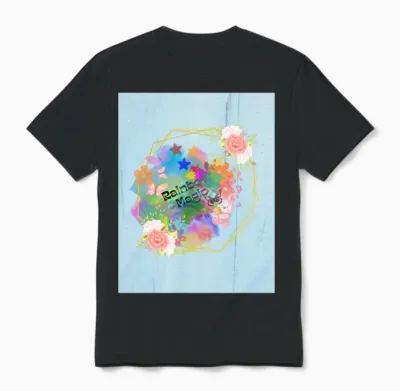 Rainbow Magic Floral Unisex T-Shirt - Black