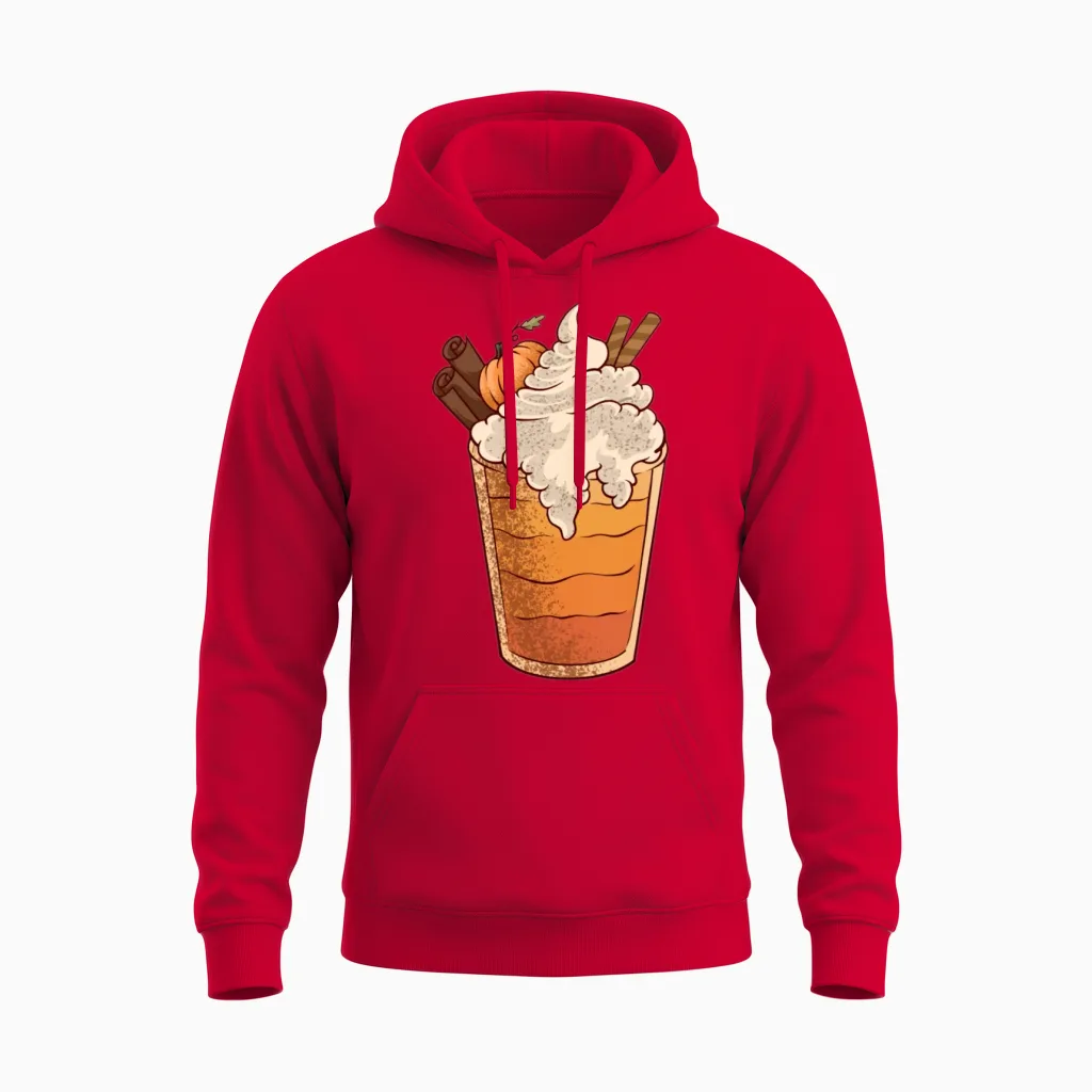 Fall Coffee Unisex Hoodie in Red