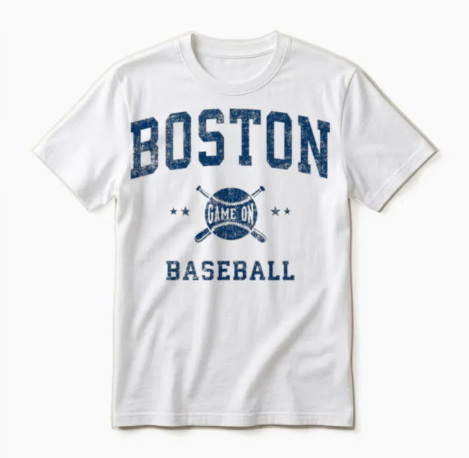 Boston Baseball Throwback - & Softball Unisex T-Shirt in White