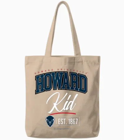 Howard University - Hu Hbcu Kid Tote Bags - Natural